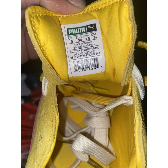 Puma Fenty by Rihanna Cleated Creeper Suede Lemon 366268-03 Women's Size 7.5 - Picture 11 of 14